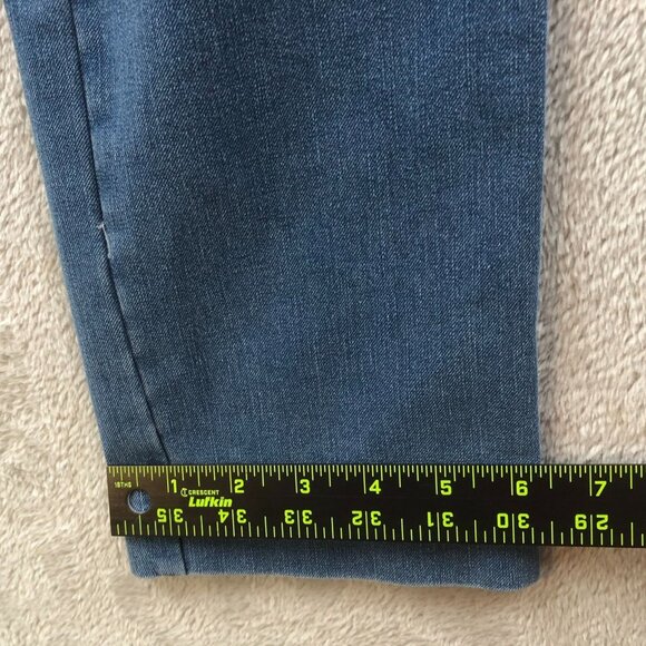 Theory Womens Jeans Size 4 Mid Rise Straight Leg Classic Blue Denim Casual - Picture 7 of 13